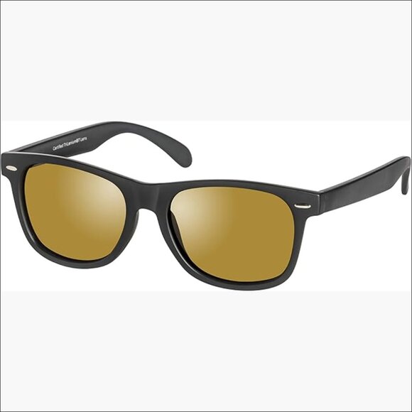 Polarized Sunglasses with Scratch-Resistant Coating, Matte Black